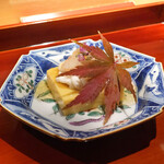 銀座 しのはら - 雲丹豆腐に雲子ぼたん海老乗せ