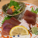 魚屋スタンドふじ - お刺身三種