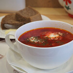 ロシアレストラン ペーチカ - ボルシチ（ハーフサイズ）