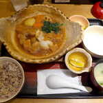 Ootoya - チキンかあさん煮定食（￥880）＋かぼちゃコロッケ（￥160）