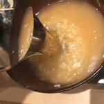 築地 刺天 - ポットの出汁をご飯にかけてお茶漬けに