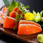 salmon sashimi