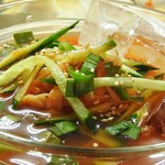 Korean style squid sashimi