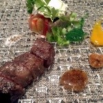 福島 もう利 - メインの肉料理。ハネシタです。