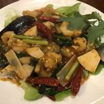 大衆中遊華食堂 八戒 - 海老の辛子炒め