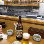 とんかつ いちかつ - 2019年12月。瓶ビール中瓶520円。