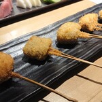 お出汁で食べる串かつと釜めしの専門店 ぎん庵 - イカの青海苔巻が美味しかったです(´∀｀)