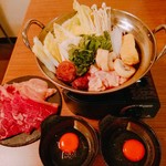 つくねや292 - 国産鶏&亜麻仁牛のすき鍋