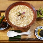 自然派中華 クイジン - 季節の麺セット　鱧と松茸の湯葉巻き入りふわふわ餡かけ麺～柚子麺で～