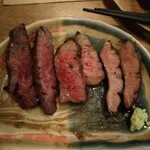 MeatBle - 岩塩とワサビで頂くのが、１番美味しい食べ方でした。