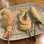 串ゆう - 海老ぎんなん&鮭親子おろし&オクラチーズ