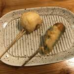 串ゆう - 白身の栗巻き&ししとう鶏ミンチ詰め