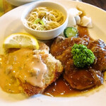 みすたーらいおん - まぐろカツとポークソテー　グレビーソース