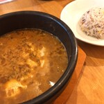 Soupcurry kaju - キーマスープカレー（半熟玉子入り） ¥1000