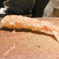 天ぷらあら木 - 海老レア