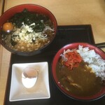 そば 天丸 - ちょこっとカレーセット600円