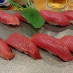 栄寿し総本店 - まぐろ赤身！8カン！1200円！うまし！