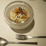 リストランテ サクラ - 甘海老、カリフラワー、うにの冷製パスタ