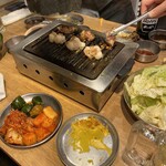 Oosaka Yakiniku Horumon Futago - 全部焼いてくれます。