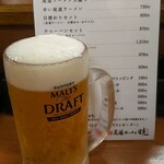 Onomichi Ra-Men Akatsuki - 生ﾋﾞｰﾙ600円