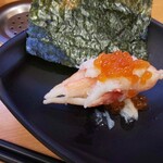 かっぱ寿司 - ずわい蟹といくらの三段つかみ寿司