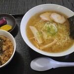 Ichifuku - 塩ラーメンとカツオめし