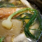 ラーメン巌哲 - 創作塩つけ麺「藜蝦と団扇剥」