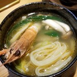 ラーメン巌哲 - 創作塩つけ麺「藜蝦と団扇剥」