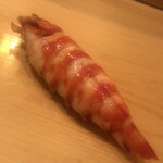 鮨 しゅん輔 - 車海老は軽くボイルした方が甘味も際立ち、ウンマイ