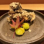 川田 - 2019.11.  舞茸と銀杏の揚げ物