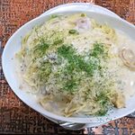 アーモンド - ホタテ貝のクリームソース（大盛）1,020円（コーヒー付き）