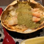 越前蟹の坊 - 蟹みそ焼き