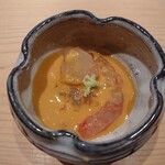 鮨 さかい - ボタンエビとウニソース