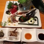 うなぎ屋酒坊・画荘 越後屋 - お通しと盛り合わせ