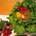 うなぎ屋酒坊・画荘 越後屋 - 盛り合わせのサラダ
