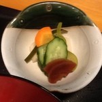 うなぎ屋酒坊・画荘 越後屋 - お新香　ひょうたんがありました