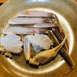 旬魚たつみ 岩美本店 - 松葉蟹焼き〜前(*´Д｀*)