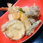 旬魚たつみ - 天ぷら盛り(๑>◡<๑)