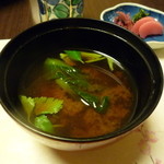 紅梅亭 - 菜の花の赤だし