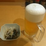 土呂っ子 - 生ビールとお通し