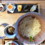 金笛しょうゆパーク - おばんざいセット木桶うどん