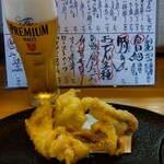 旬魚菜 plus 伊賀牛 ～悠～ - 剣先イカのゲソ天ぷら＠580円