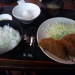 包丁や - メンチカツ定食（550円）