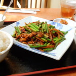 福香門 - 「ニンニクの芽と豚肉の炒め物」