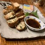 立呑み とだか - とり皮餃子