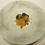 サンテミリオン - 北海道産百合根、モンサンミッシェルムール貝