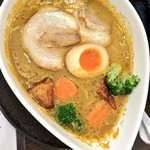 ばるむ食堂 - カリ〜ら〜麺（ふつう￥682）ばすきやのカレーを思い出させる味。色々なカレーラーメンを食べて来たが現在第１位。旨し！！2012/3/16