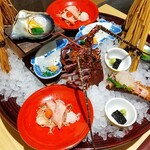 日本料理　伊せ吟 - 夕食③-1 伊勢エビと旬魚盛り込み（二人分）
