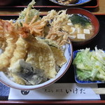 天ぷら割烹 いけだ - 天丼定食 2012/02