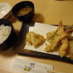 天ぷら ゆずや - 天ぷら定食「花」